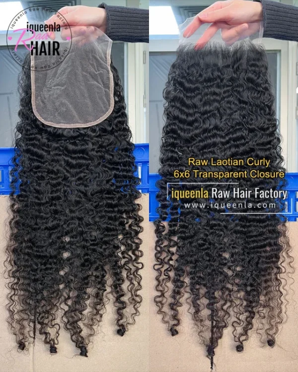 Laotian Curly 4x4/5x5/6x6/13x4/13x6 Transparent and HD Lace Closure/Frontal